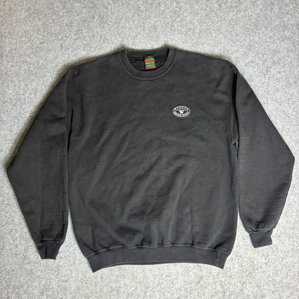 Vintage Cross Creek Large Black Warner Springs Ranch Crewneck Sweatshirt USA